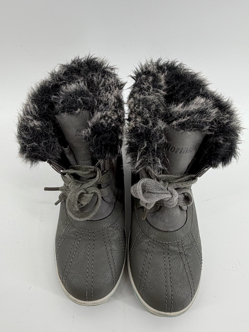 Girl’s Faux-Fur Winter Boots - Gray